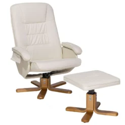 Sillón De Masaje De Piel Sintética Beige Crema/madera Clara RELAXPRO -Mimoso Sofa Ventas bc480194291fb591fbb5b056b9eda93e4c93a57e 8e1eb5c097b24d3bbb98dd02d14a2426