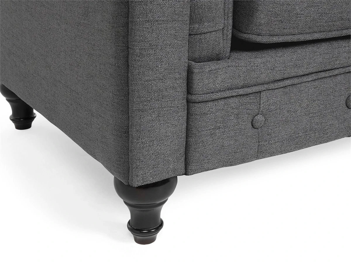 Sillón Tapizado Color Gris CHESTERFIELD 12 Sillón Tapizado Color Gris CHESTERFIELD - Imagen 10