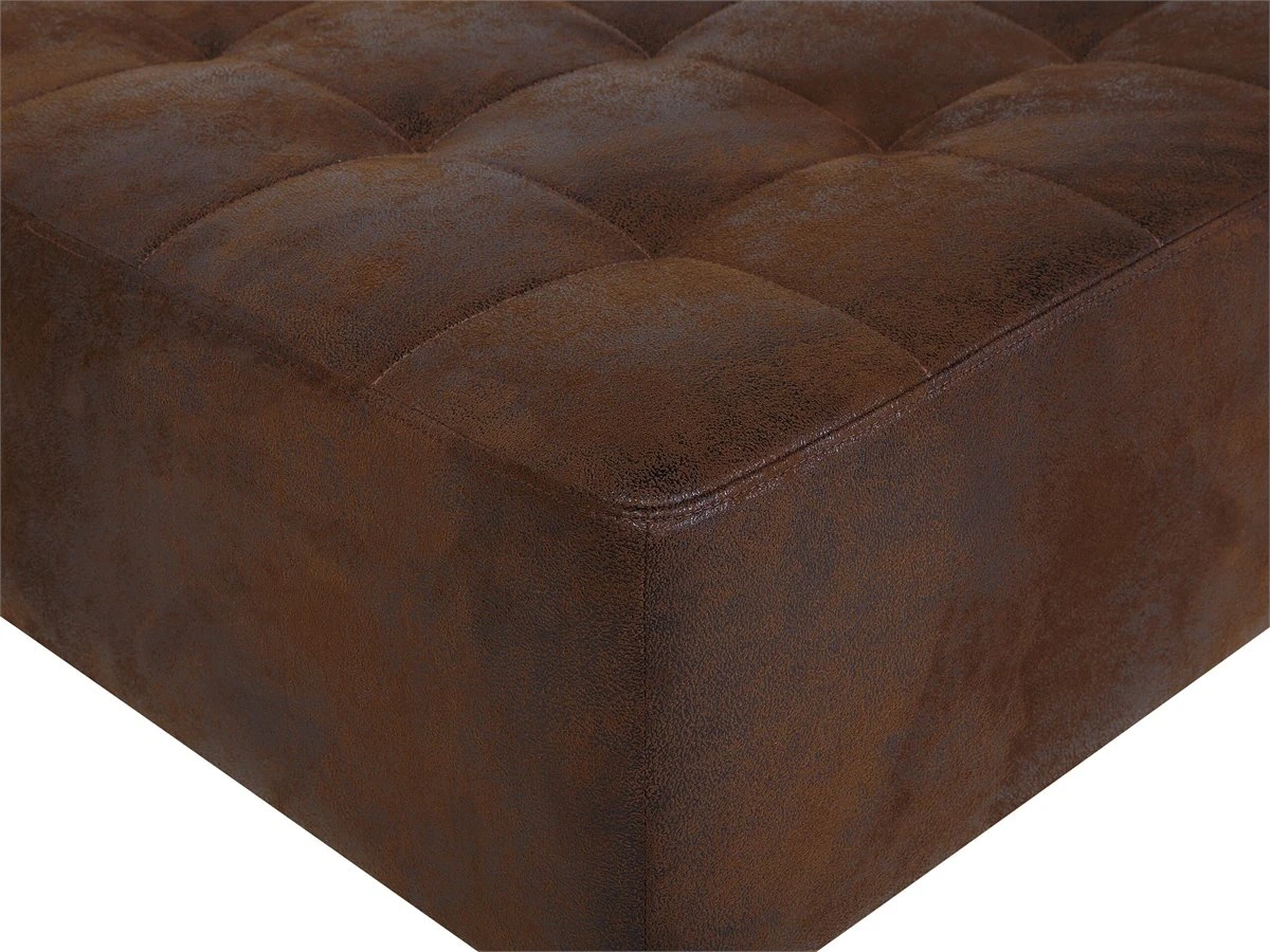 Sofá Cama Tapizado En Forma De U Marrón Con Reposapiés ABERDEEN 12 Sofá Cama Tapizado En Forma De U Marrón Con Reposapiés ABERDEEN - Imagen 10