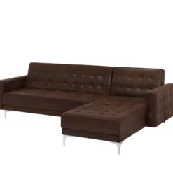 Sofá Cama Esquinero 4 Plazas En Piel Sintética Marrón Izquierdo ABERDEEN -Mimoso Sofa Ventas c73d26e9e340f28b5199556188c094ea083fecca 324e7d745f3e4119a002e00bb7a9efc4