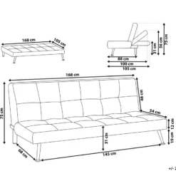 Sofá Cama 3 Plazas Tapizado Marrón HASLE -Mimoso Sofa Ventas c95aca7759b48d5fcf0899a6f997945870b927fb b5caaa48d9bf418893a34116436ec579