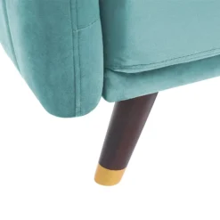 Sofá Cama 3 Plazas De Terciopelo Azul Claro/madera Oscura SENJA -Mimoso Sofa Ventas ca2ba3a5f04c4c1b94be588d7d4751a6f09d8698 8c8300a23fe64a029a376a8e27c1179a