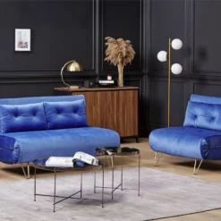 Sofá Cama De Terciopelo Azul Marino/dorado VESTFOLD -Mimoso Sofa Ventas cb05868c3c173d949e1f71c90ff908b2b3b5f871 e4461b7bc90c4ce28efa61769188743e
