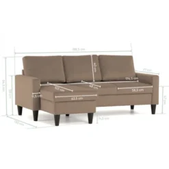 BUDWING Fox - Sofá Rinconera Reversible - Topo - 3 Plazas - Estilo Contemporáneo -Mimoso Sofa Ventas cc6bf7cefec9eb886275f010e7438008fb54f36d 70fad6a949f9460587af339ff2cf3ea9