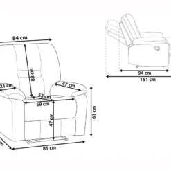 Sillón Reclinable De Poliéster Gris Pardo BERGEN -Mimoso Sofa Ventas d268bb35845581aa836f31c72a3ce3169b84167d 4643cd76610c48b1a88c98ffd1826480