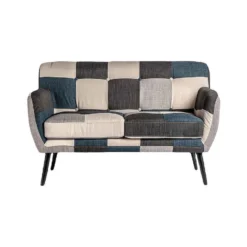 Sofa Auxiliar Dm Color Azul Serie Dianora 132cm