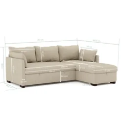 BUDWING Orlando - Sofá Rinconera Reversible - Convertible Con Cajonera - Beige - 3 Plazas - Estilo Contemporáneo -Mimoso Sofa Ventas d5d262f6fe8f7f831c4ef328a6ad9be588103485 8b82e2d195dc4ed190f22cb0e9d109f2