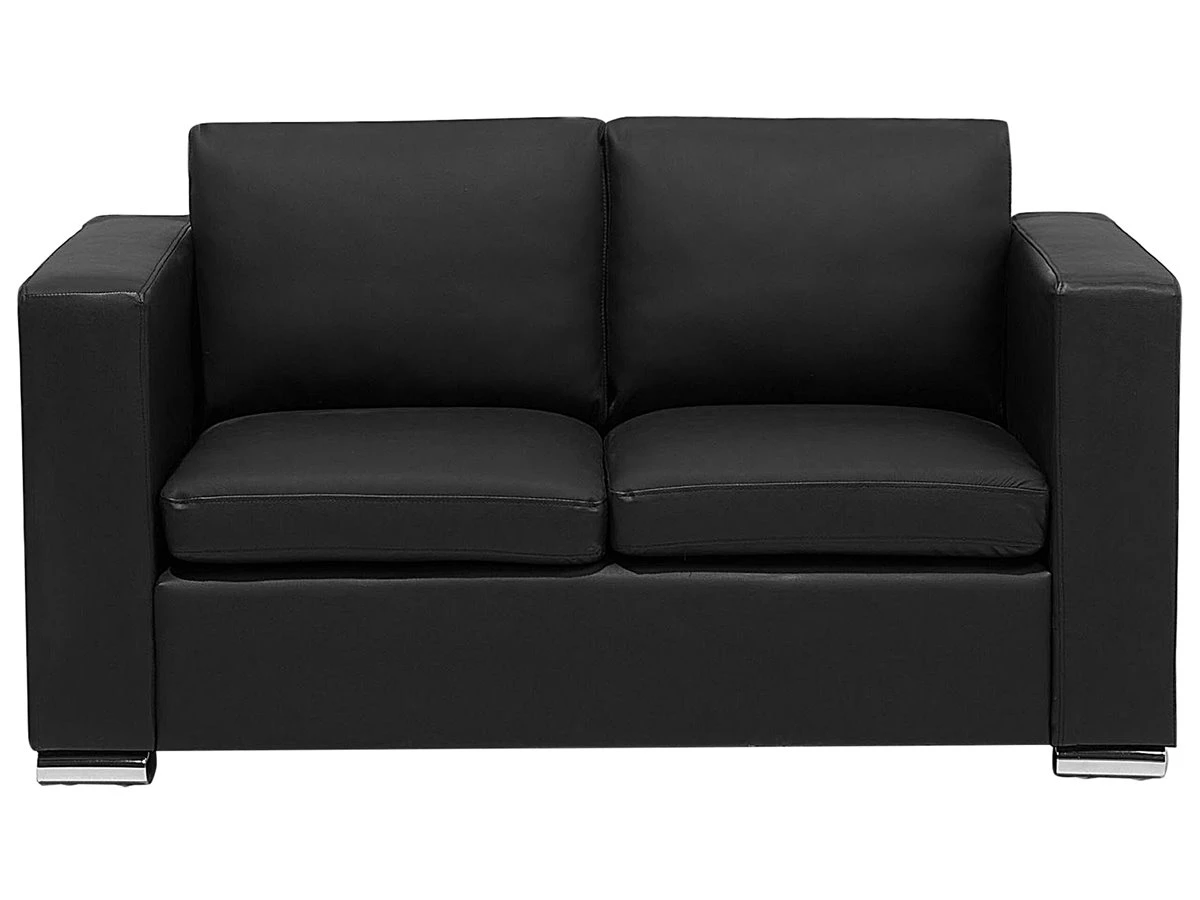 Conjunto De Sala De Estar 6 Plazas De Piel Negro HELSINKI 9 Conjunto De Sala De Estar 6 Plazas De Piel Negro HELSINKI - Imagen 7