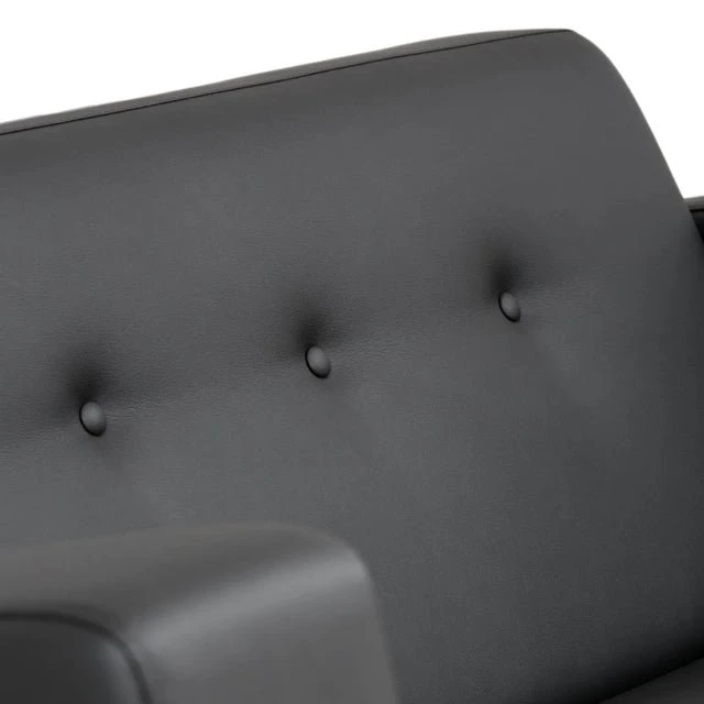 BUDWING Pedro - Sofá Tapizado - 3 Plazas - Estilo Contemporáneo (Negro) 5 BUDWING Pedro - Sofá Tapizado - 3 Plazas - Estilo Contemporáneo (Negro) - Imagen 3