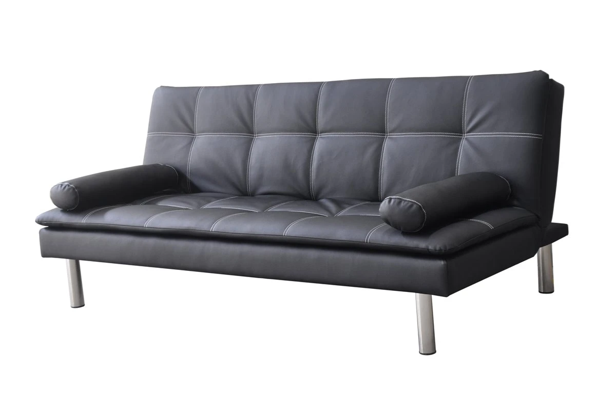 Sofá Cama De Piel SintéticaENJOY Color Negro 6 Sofá Cama De Piel SintéticaENJOY Color Negro - Imagen 4