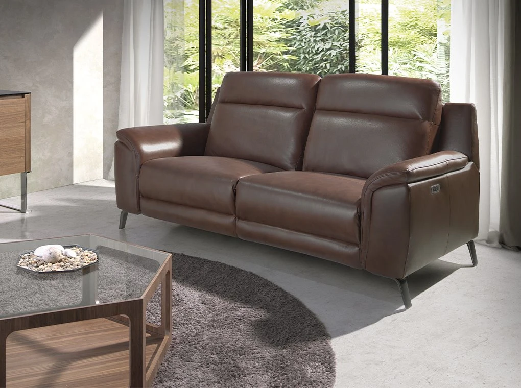 ANGEL CERDA Sofá 3 Plazas Piel Con Relax 4 ANGEL CERDA Sofá 3 Plazas Piel Con Relax - Imagen 2