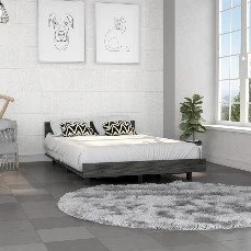 Marco De Cama Sencilla Zúrich 51.6CM A X 212.5CM P X 120CM L ROBLE GRIS 5 Marco De Cama Sencilla Zúrich 51.6CM A X 212.5CM P X 120CM L ROBLE GRIS - Imagen 3