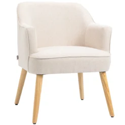 HOMCOM Sillón Nórdico Moderno Butaca De Salón Tapizada En Lino Con Patas De Madera Para Dormitorio Oficina Estudio Carga 120 Kg 64,5x65x79,5 Cm Crema -Mimoso Sofa Ventas e0bf1dfc37fcc85e1fff3e39d7ecbef76edbce91 107a81d327f444f58ee687ea08c911be