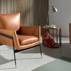 Sillón Tapizado En Piel De Origen Vacuno. Estructura De Acero Macizo Pintado En Epoxi Color Negro. -Mimoso Sofa Ventas e62095345552d5a0c3267e9d9a16b24f1325c5b5 d5046e9cd8064edea5e5cf5fe374cc73