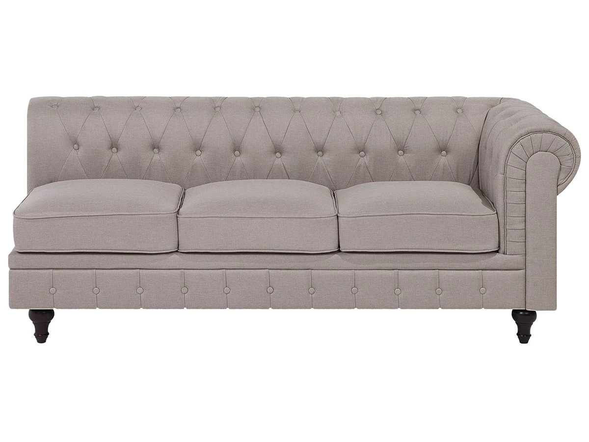 Sofá Esquinero Tapizado Beige Derecho CHESTERFIELD 10 Sofá Esquinero Tapizado Beige Derecho CHESTERFIELD - Imagen 8