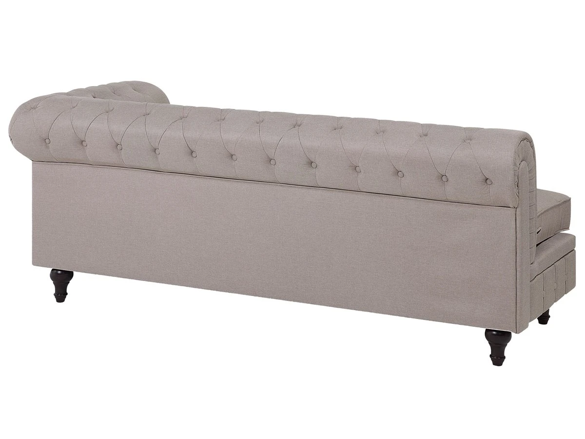 Sofá Esquinero Tapizado Beige Derecho CHESTERFIELD 12 Sofá Esquinero Tapizado Beige Derecho CHESTERFIELD - Imagen 10