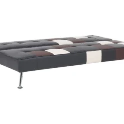 Sofá Cama 3 Plazas Tapizado Negro/patchwork OLSKER -Mimoso Sofa Ventas ed6ba8ef7c5f7636ddfd7230d57b7e39da67a733 7ff75dfefb954f17aee48597bebf157c