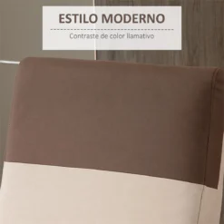 HOMCOM Sillón Relax Reclinable Manual Hasta 145° Tapizado En Poliéster Con Reposapiés Retráctil Carga 120 Kg Para Salón Oficina Dormitorio 75x89x105 Cm Marrón Y Gris -Mimoso Sofa Ventas ee62f0cf6cb2955ce2473cc6ebb3c8324d649ace e989c5021eda4016bd34a5a03de3d809
