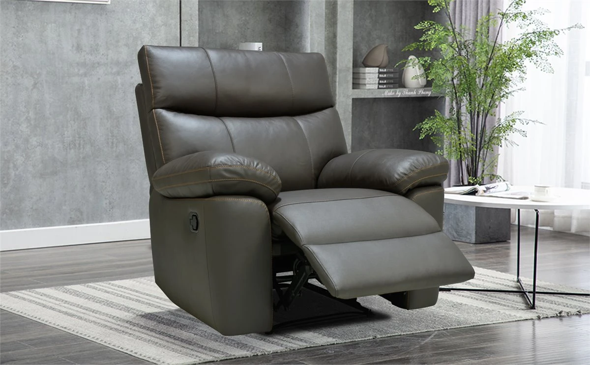 Sillón Piel Relax SHARONA Color Café 4 Sillón Piel Relax SHARONA Color Café - Imagen 2