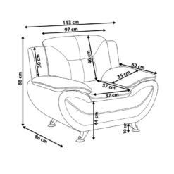 Sillón En Piel Sintética En Gris LEIRA -Mimoso Sofa Ventas f4d0aac827f49d5b302cb0640843d5ecce5670a3 ed21eb42995a453494415f54bc8bb56f