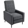 HOMCOM Sillón Relax Reclinable Manual Hasta 145° Tapizado En Poliéster Con Reposapiés Retráctil Carga 150 Kg Para Salón Oficina Dormitorio 68x87x100 Cm Gris -Mimoso Sofa Ventas f8b8cc937d8e2331f2f73ffe0f594579a8df5745 c8cf649d1dd742268aee431ac128ee52