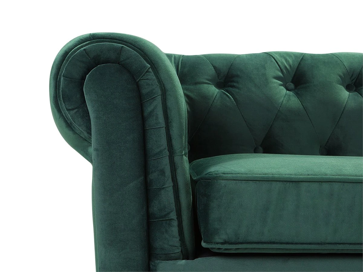 Sillón De Terciopelo Verde CHESTERFIELD 10 Sillón De Terciopelo Verde CHESTERFIELD - Imagen 8