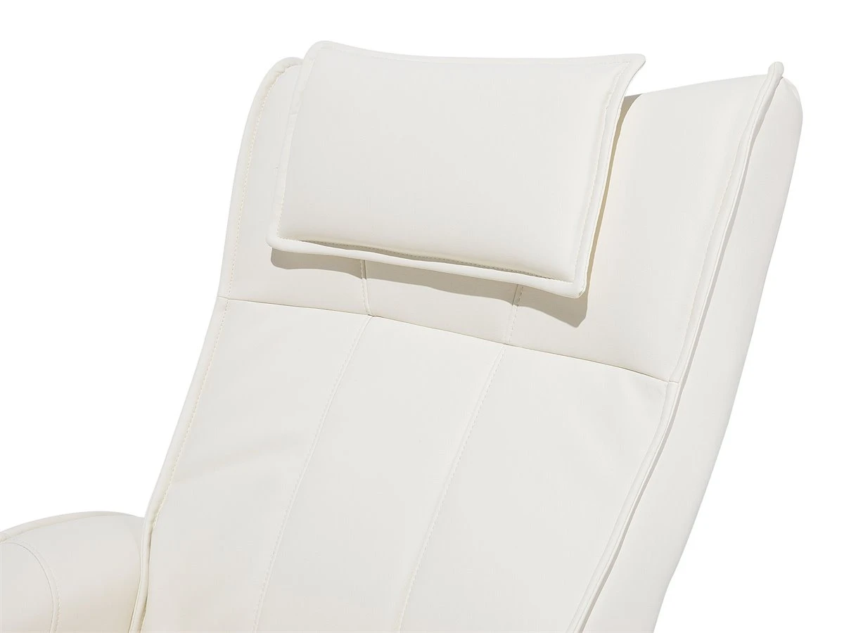 Sillón De Masaje De Piel Sintética Beige/madera Clara MAJESTIC 12 Sillón De Masaje De Piel Sintética Beige/madera Clara MAJESTIC - Imagen 10