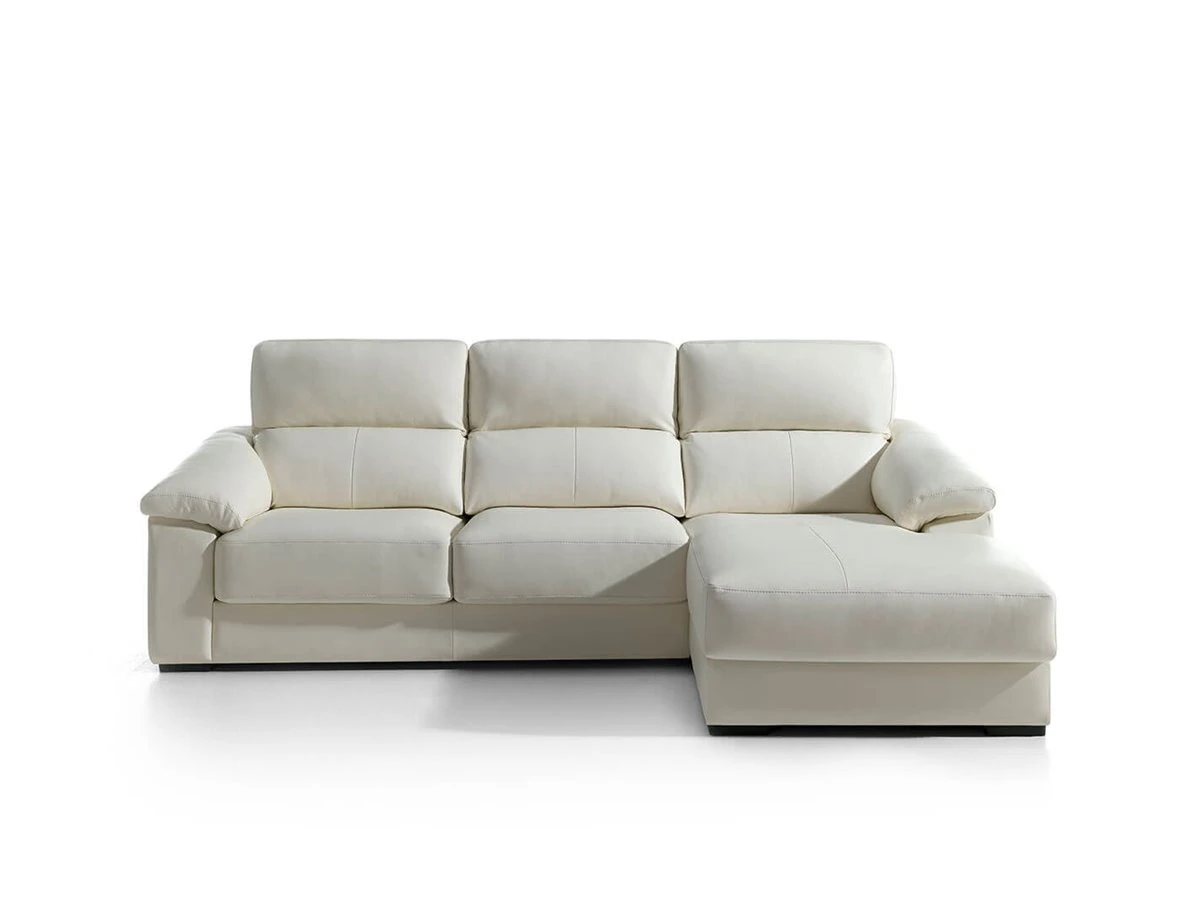 Chaise Longue Piel WILLY Derecha Blanco 3 Chaise Longue Piel WILLY Derecha Blanco